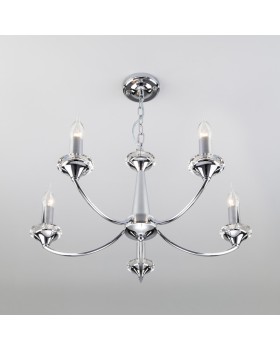 Подвесная люстра Eurosvet 60096/5 хром-foto3