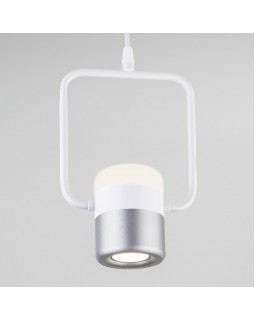 Подвесной светильник Eurosvet 50165/1 LED белый/серебро-foto3