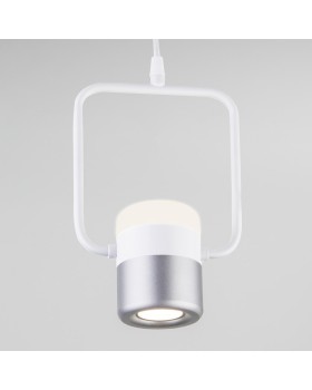 Подвесной светильник Eurosvet 50165/1 LED белый/серебро-foto3