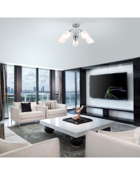 Люстра на штанге Eurosvet 30149/5 хром-foto2