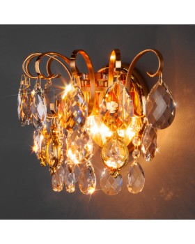 Бра Eurosvet 10081/2 золото/прозрачный хрусталь Strotskis-foto3