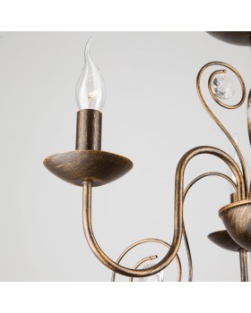 Подвесная люстра Eurosvet 60018/3 черный с золотом-foto3