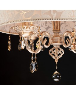 Подвесная люстра Eurosvet 10008/4 белый с золотом/тонированный хрусталь Strotskis-foto3