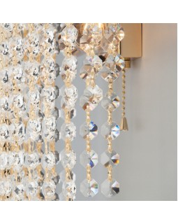 Бра Eurosvet 3102/2 золото/прозрачный хрусталь Strotskis-foto2