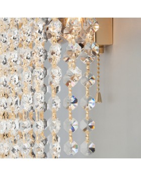 Бра Eurosvet 3102/2 золото/прозрачный хрусталь Strotskis-foto2