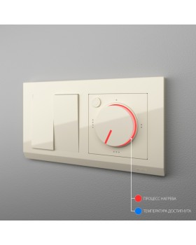 W1151103/ Электроустановочные изделия - Терморегулятор электромеханический для теплого пола (слоновая кость)-foto3