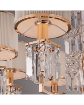 Подвесная люстра Eurosvet 10129/8 золото/прозрачный хрусталь Strotskis Smart (10099/8)-foto3