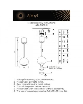 Подвесной светильник APLOYT APL.619.16.01-foto2