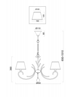 Подвесная люстра Freya FR2013PL-05G-foto2