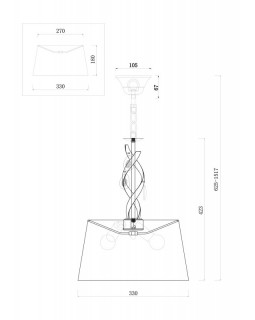 Подвесная люстра Freya FR2001PL-03G-foto2