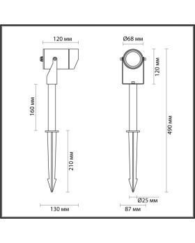 Грунтовый светильник Odeon Light 6647/10GL-foto3