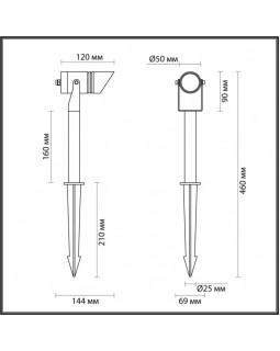 Грунтовый светильник Odeon Light 6648/6GL-foto3