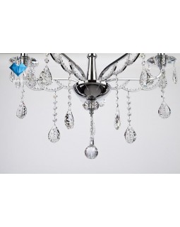 Подвесная люстра Eurosvet 10047/5 хром/прозрачный хрусталь Strotskis-foto7