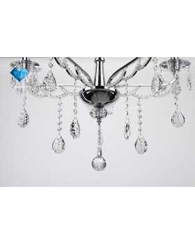 Подвесная люстра Eurosvet 10047/5 хром/прозрачный хрусталь Strotskis-foto7