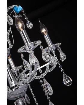 Подвесная люстра Eurosvet 10047/5 хром/прозрачный хрусталь Strotskis-foto3