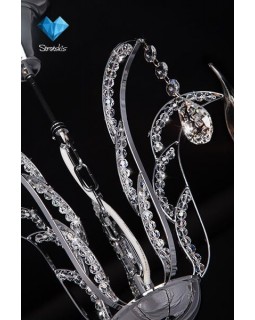 Подвесная люстра Eurosvet 10047/5 хром/прозрачный хрусталь Strotskis-foto5