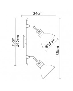 Бра ARTE Lamp A1102AP-2AB-foto4