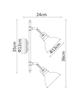 Бра ARTE Lamp A1102AP-2AB-foto4
