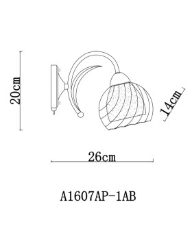 Бра ARTE Lamp A1607AP-1AB-foto3