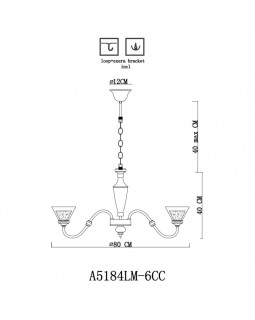 Подвесная люстра ARTE Lamp A5184LM-6CC-foto3