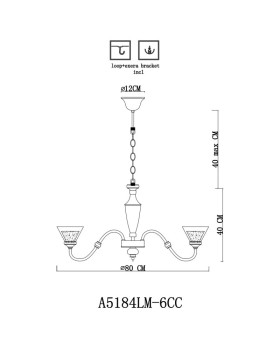 Подвесная люстра ARTE Lamp A5184LM-6CC-foto3
