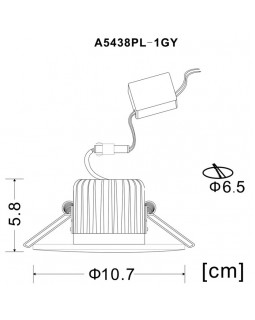 Встраиваемый светильник ARTE Lamp A5438PL-1GY-foto3