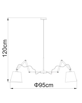 Люстра на штанге ARTE Lamp A5700LM-8BK-foto2