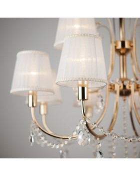 Подвесная люстра Eurosvet 10087/12 золото/прозрачный хрусталь Strotskis-foto4