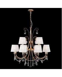 Подвесная люстра Eurosvet 10087/12 золото/прозрачный хрусталь Strotskis-foto5