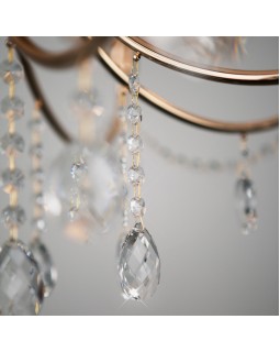 Подвесная люстра Eurosvet 10087/12 золото/прозрачный хрусталь Strotskis-foto6