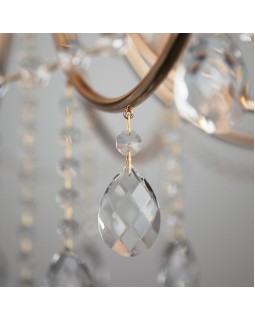 Подвесная люстра Eurosvet 10087/12 золото/прозрачный хрусталь Strotskis-foto7