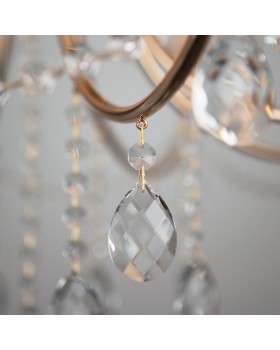 Подвесная люстра Eurosvet 10087/12 золото/прозрачный хрусталь Strotskis-foto7