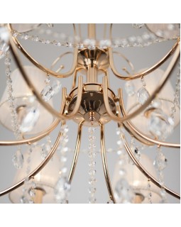Подвесная люстра Eurosvet 10087/12 золото/прозрачный хрусталь Strotskis-foto8