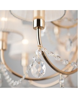 Подвесная люстра Eurosvet 10087/12 золото/прозрачный хрусталь Strotskis-foto9