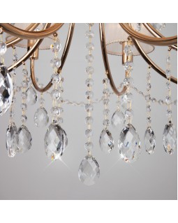 Подвесная люстра Eurosvet 10087/12 золото/прозрачный хрусталь Strotskis-foto10