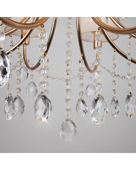 Подвесная люстра Eurosvet 10087/12 золото/прозрачный хрусталь Strotskis-foto10
