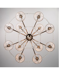 Подвесная люстра Eurosvet 10087/12 золото/прозрачный хрусталь Strotskis-foto11