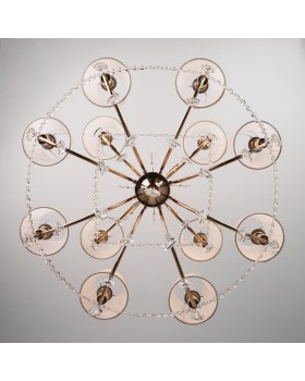 Подвесная люстра Eurosvet 10087/12 золото/прозрачный хрусталь Strotskis-foto11