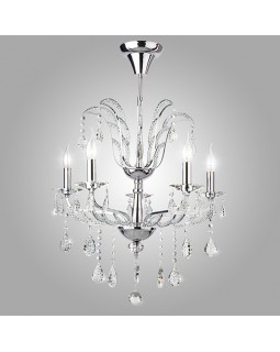 Подвесная люстра Eurosvet 10047/5 хром/прозрачный хрусталь Strotskis-foto9