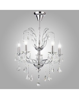 Подвесная люстра Eurosvet 10047/5 хром/прозрачный хрусталь Strotskis-foto9