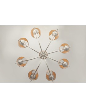 Подвесная люстра Eurosvet 60027/8 белый с золотом-foto3