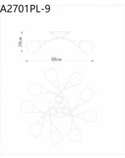 Накладная люстра ARTE Lamp A2701PL-9CC-foto5
