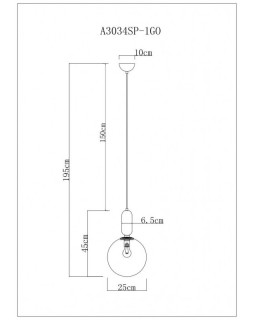 Подвесной светильник ARTE Lamp A3034SP-1GO-foto4