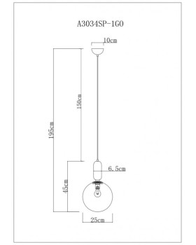Подвесной светильник ARTE Lamp A3034SP-1GO-foto4