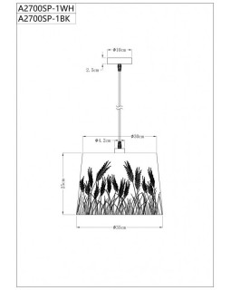 Подвесной светильник ARTE Lamp A2700SP-1WH-foto4