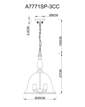 Подвесная люстра ARTE Lamp A7771SP-3CC-foto5