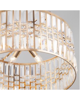 Подвесная люстра Eurosvet 10116/5 золото/прозрачный хрусталь Strotskis-foto3