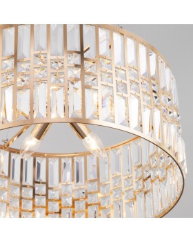 Подвесная люстра Eurosvet 10116/5 золото/прозрачный хрусталь Strotskis-foto3