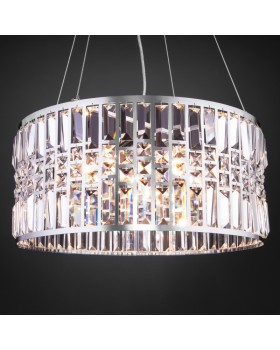 Подвесная люстра Eurosvet 10116/5 хром/прозрачный хрусталь Strotskis-foto2