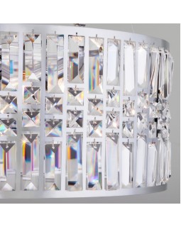 Подвесная люстра Eurosvet 10116/5 хром/прозрачный хрусталь Strotskis-foto3